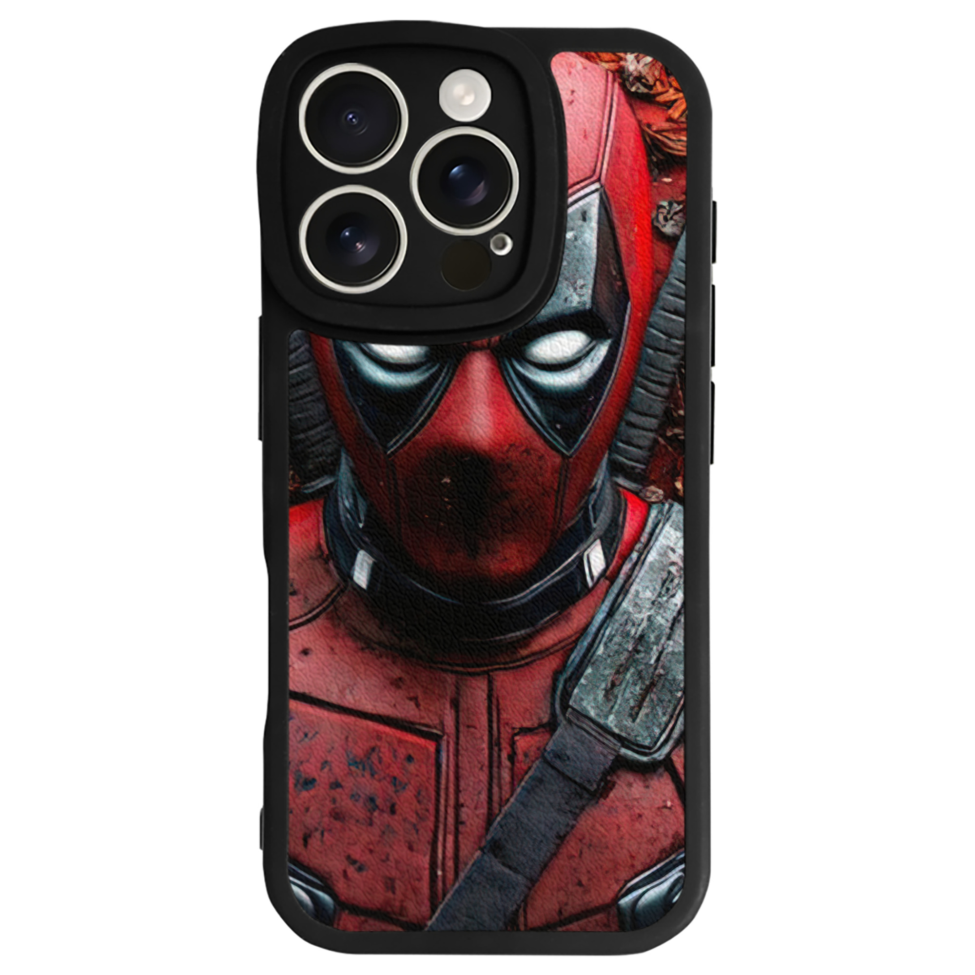 （画像用） Deadpool デッドプール 【iPhone 16シリーズ対応】シリコンスマホケース（レザー調） 材質：シリコン